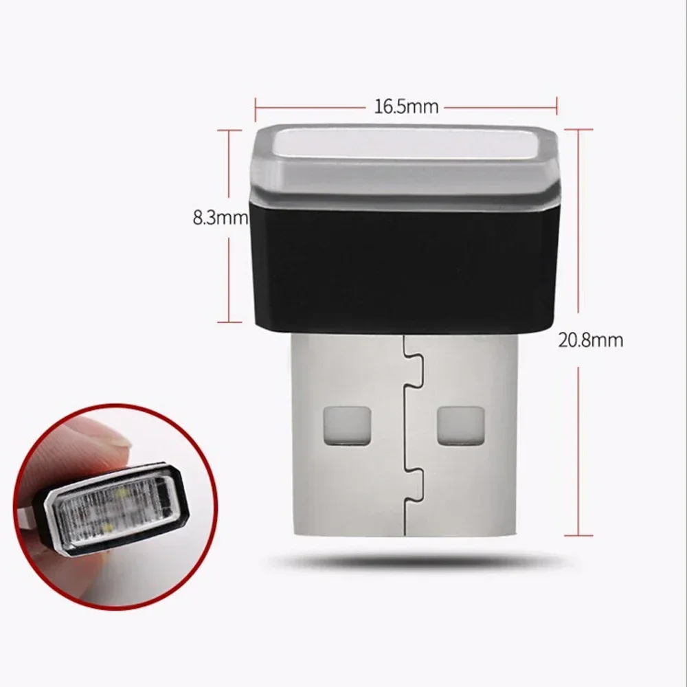 Mini USB LED Car Light Auto Interior Atmosphere Light Emergency Lighting Light PC Auto Colorful Decorative Lamp Car Accessory