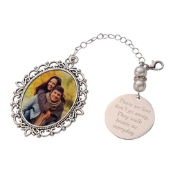 Memorial Wedding Bouquet Pendant Thermal Transfer Blank Photo Pendant for Bridal Party Decor