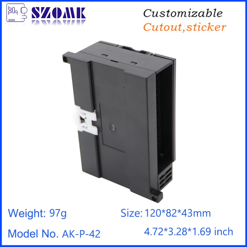 Fabricação plástica do cerco de SZOMK, AK-P-42, 120x82x43mm, sistema de controle, Plc para a máquina plástica da injeção, cerco plástico do ABS