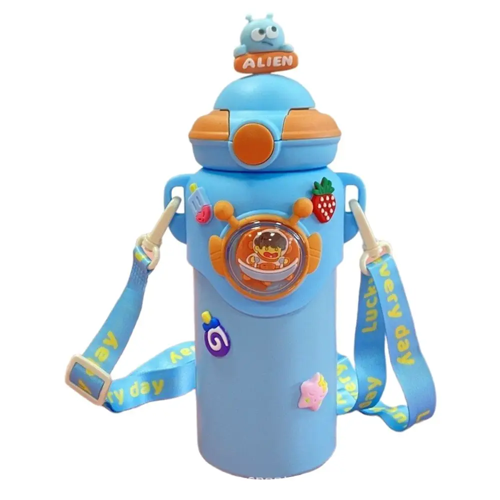 

Cute 580ML Insulated Cup Large Capacity with Lifting Rope Vacuum Flasks Stainless Steel Water Bottle for Boys and Girls