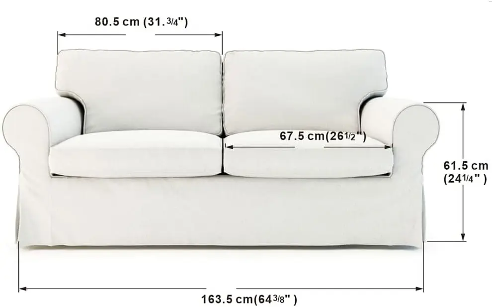 White Pure Cotton Custom Ektorp Sofa Cover Cat Scratch-resistant and Wear-resistant High-end Sofa Cover Customization