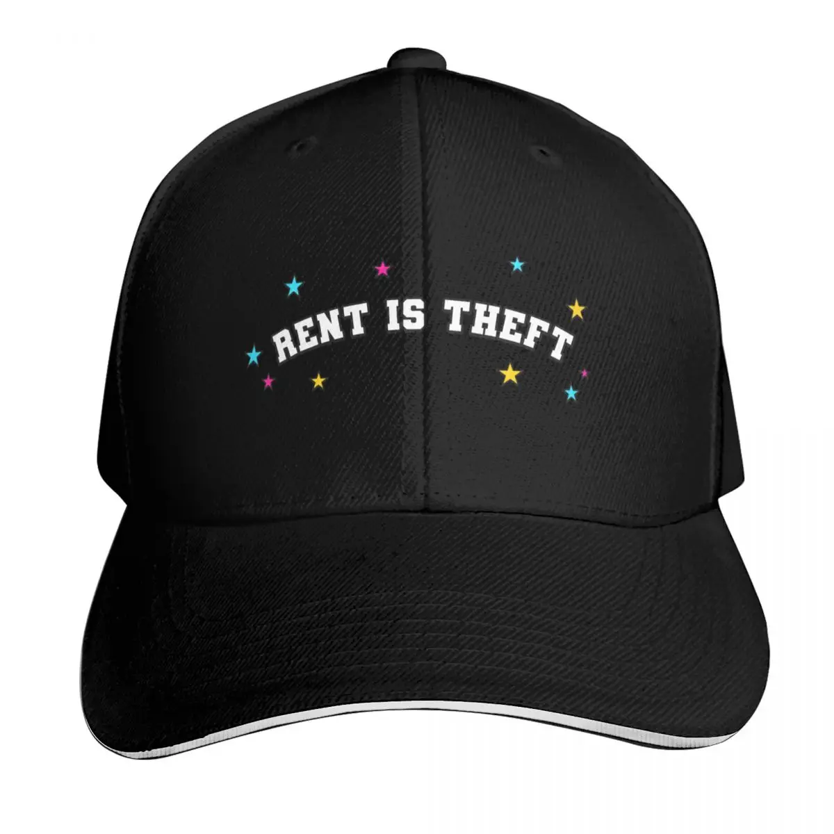 Rent Is Theft - Anti Landlord Baseball Cap Vintage Retro Embroidered Lightweight Packable Gift for Him Her
