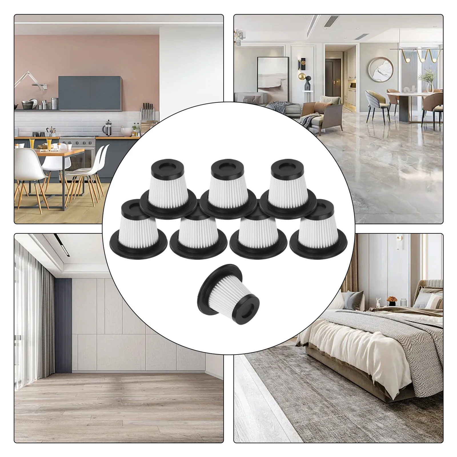 Сменный фильтр HEPA, фильтр для обслуживания пылесоса, техническое обслуживание, набор из 8 предметов, совместимый с LY0016