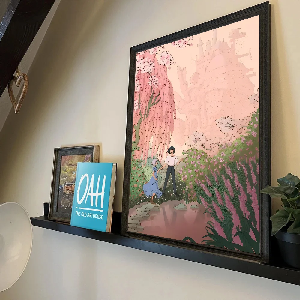 تتحرك H-Howl S-صوفي القلعة المشارك ذاتية اللصق الفن ورق مقاوم للماء ملصق مقهى بار غرفة جدار ديكور