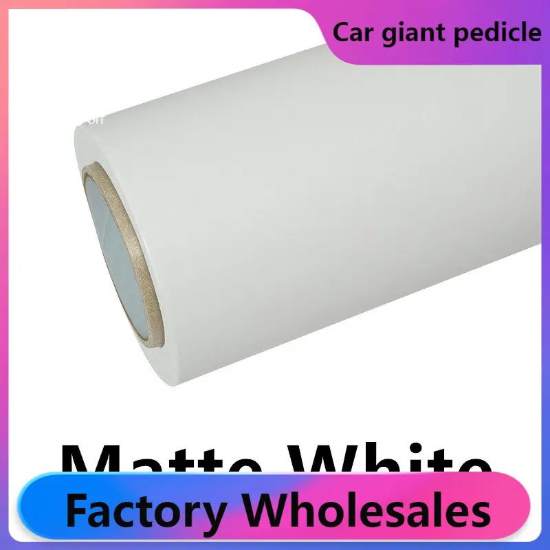 

Matte White Vinyl Wrap film wrapping film bright 152X18m roll quality Warranty covering film voiture