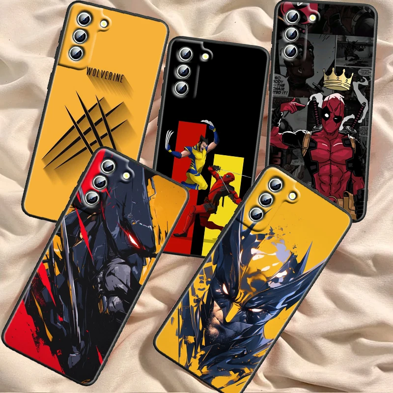 

Deadpool Wolverine Marvel Cool For Samsung Galaxy S24 S23 S22 S21 S20 FE S10 S10E Plus Ultra Pro Lite 5G Black TPU Phone Case