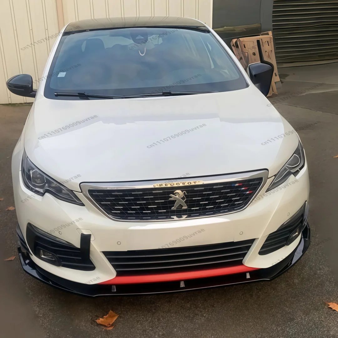

3pcs For Peugeot 308 MK2 T9 GT GT-Line Hatchback 2016-2021 Facelift Front Bumper Lip Spoiler Splitter Diffuser Body kits Tuning
