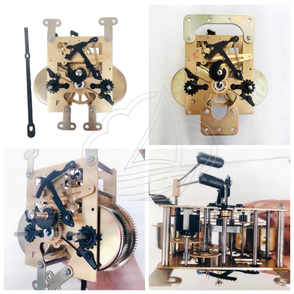 Full Copper Mechanical Clock Movement, 15/31 Days Winding Mechanism, Vintage Replacement Parts for Floor Wall Table Clock