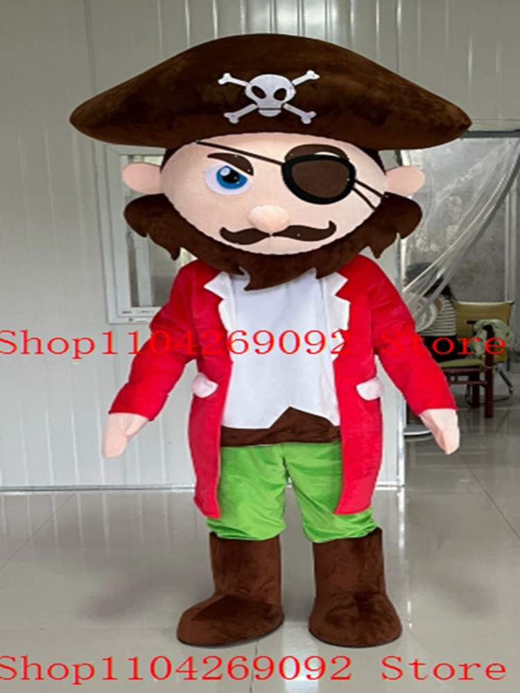 

Pirate Captain Mascot Coutume Cosplay Fancy Dress Halloween Party Cartoon Birthday Performance Props Character Outfit Attractive