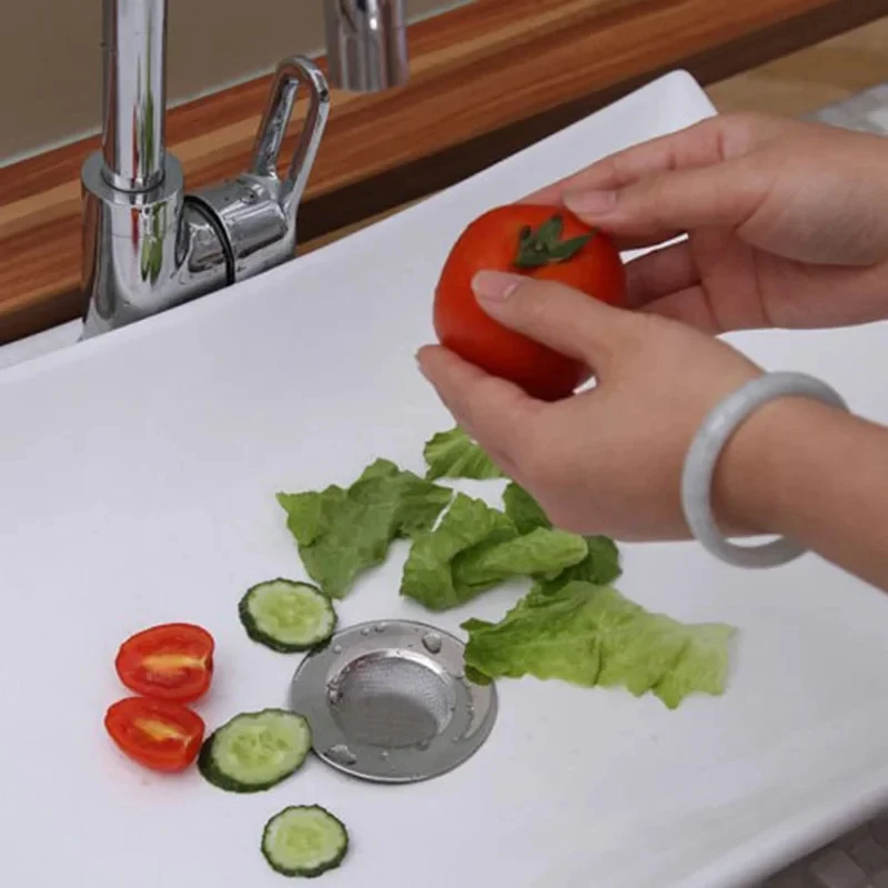 12Pcs Stainless Steel Bathtub Hair Catcher Stopper Shower Drain Hole Filter Trap Kitchen Metal Sink Strainer Floor Drain