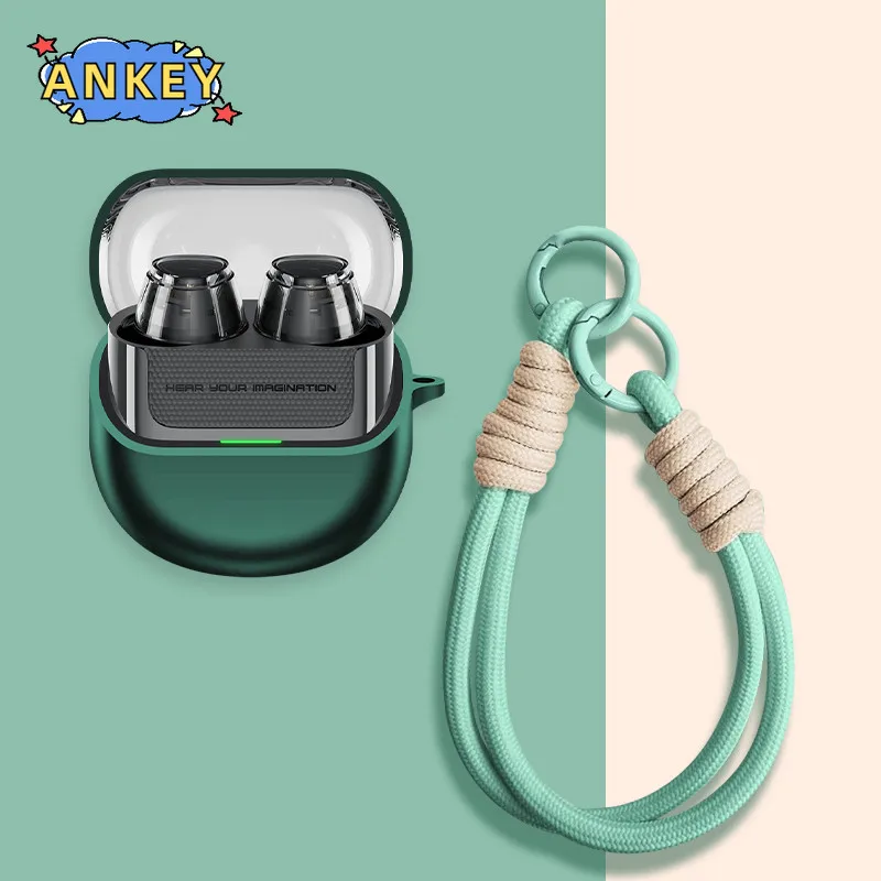 for SoundPEATS Clear Dot Case Protective Shell with Nylon Lanyard Soft Cover