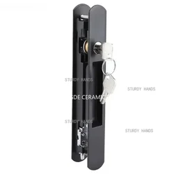 20x2.7cm Bathroom Sliding Door Window Security Lock Modern Mobile Glass Door Double Sided Locks Hidden Type 90 Single Hook Lock