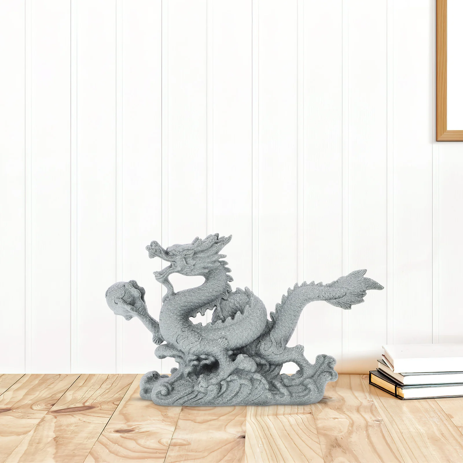 

Resin Dragon Statue Decorative Sculpture Home Office Desktop Garden Ornament Chinese Dragon Craft Decor Resin Animal Decor