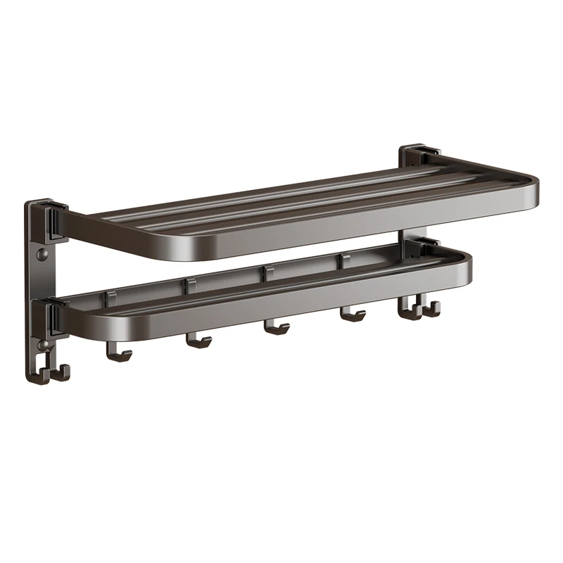 

Bathroom wall-mounted non-perforated multi-functional storage rack