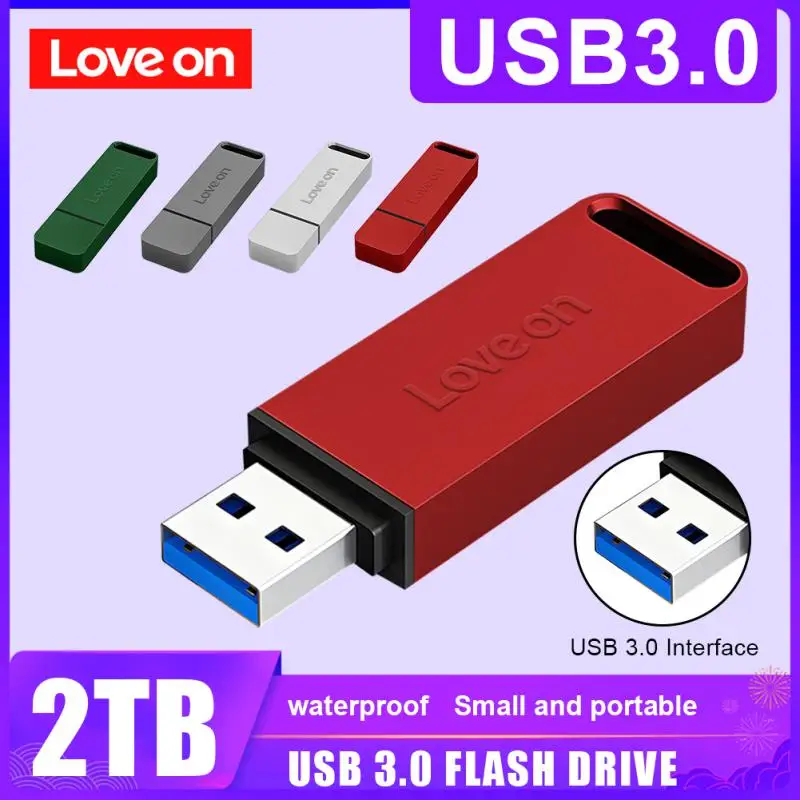 2TB Usb 3.0 Flash Drives High Speed Metal Pendrive 1TB 512GB 256GB Usb Drive Waterproof Memoria Usb Flash Disk For Laptop Phone