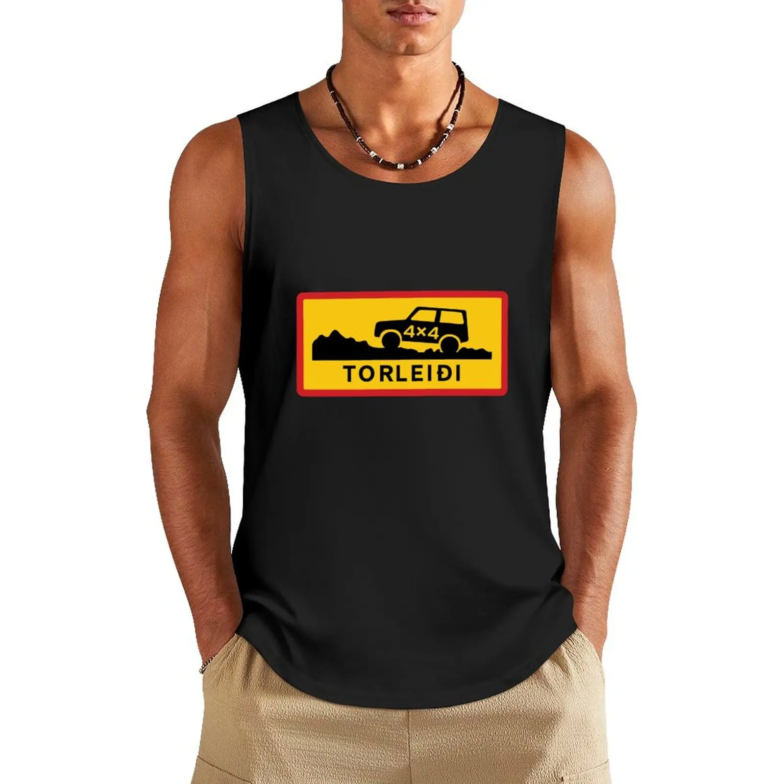 

Torleidi Iceland Tank Top sleeveless jackets clothes for men Men's fitness t-shirt