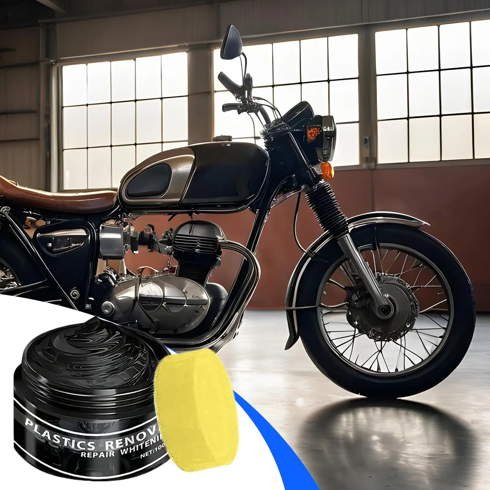 100ML Anti-UV Quick-Drying Rubber Repair Wax Car Trim Restorer Car Scratch Repair Wax Fade-Resistant Renovation Solution