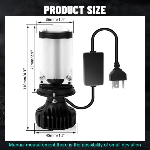 HL Y6 H4 LED Projector Headlight Projector Lens with Turbo Fan Cooling 200W Automobile Hi Lo Beams Bulb 12V for Motorcycle Cars 8 best sales y6 led h4 - №5