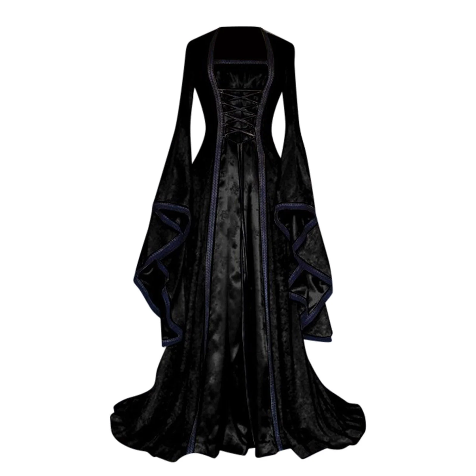 Medieval Gothic Dress Cosplay Carnival Halloween Costume Female Retro Court Robe Noble Princess Dress