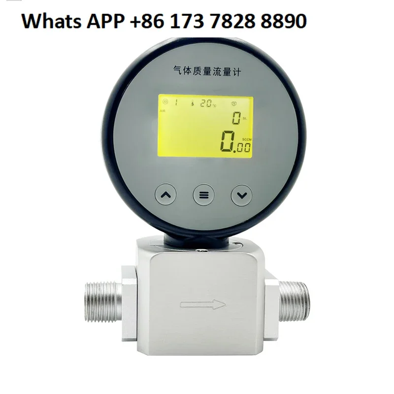 Digital Display Micro Gas Mass Flowmeter Compressed Air Nitrogen Oxygen 485 Remote Flow Meter AMS2106