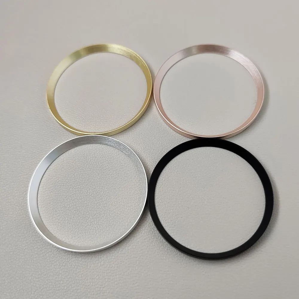 Mịn Kết Cấu Đồng Hồ Bên Trong Chương Nhẫn, không Thấm Nước Hoa Hồng Vàng/Bạc/Vàng/Vòng Kim Loại Màu Đen Cho NH35 NH36 SKX007 SKX009