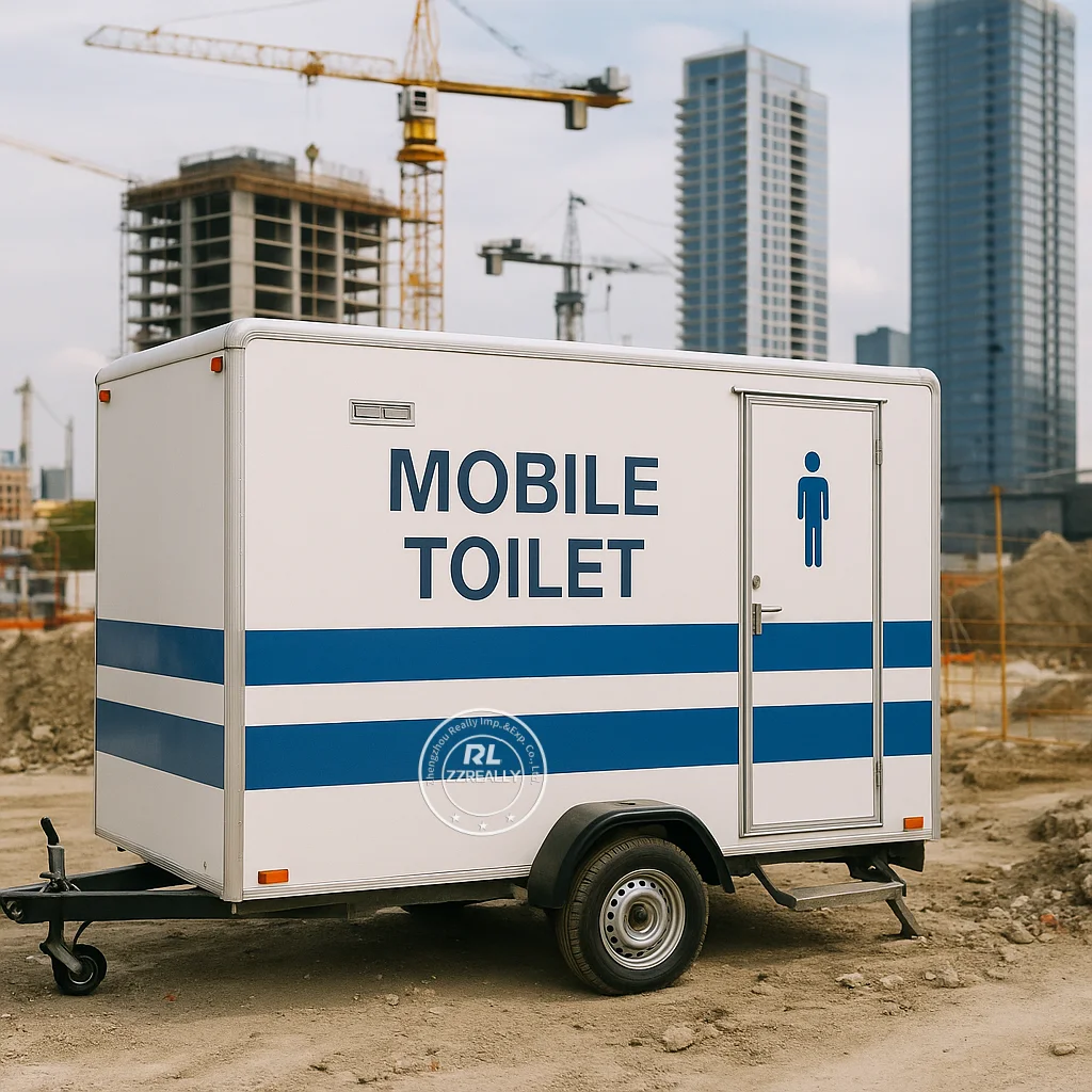 2025年新型移動式トイレトレーラー、車トレーラー搭載トイレ、ヒッチマウントトレーラートイレ、ポータブル仮設トイレ