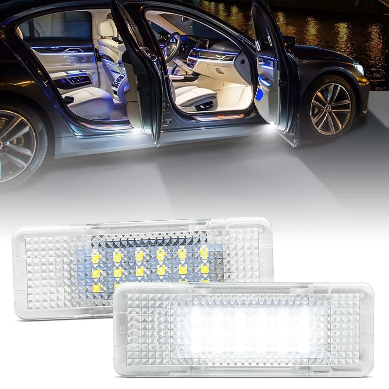 

2Pcs For BMW E53 X5 1999-2006 E39 5 Series 1995-2003 Z8 E52 1999-2003 White LED Footwell Door Panel Courtesy Light