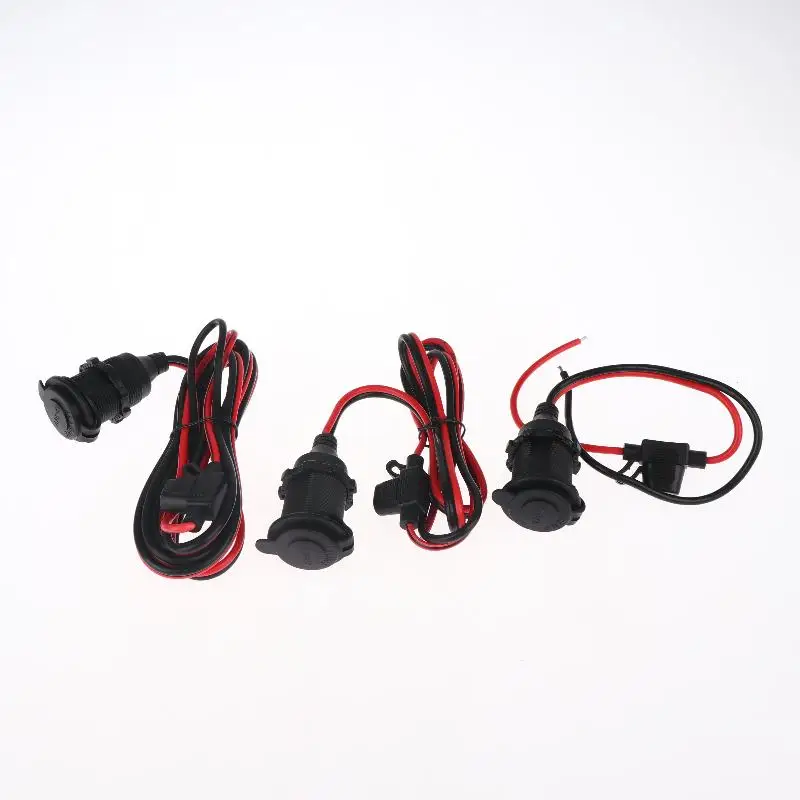 New Sale 1Pcs Car Electric Appliance Socket Car Cigarette Lighter Power Socket 12V-24V DC Female Extension Cord With 20A Fuse