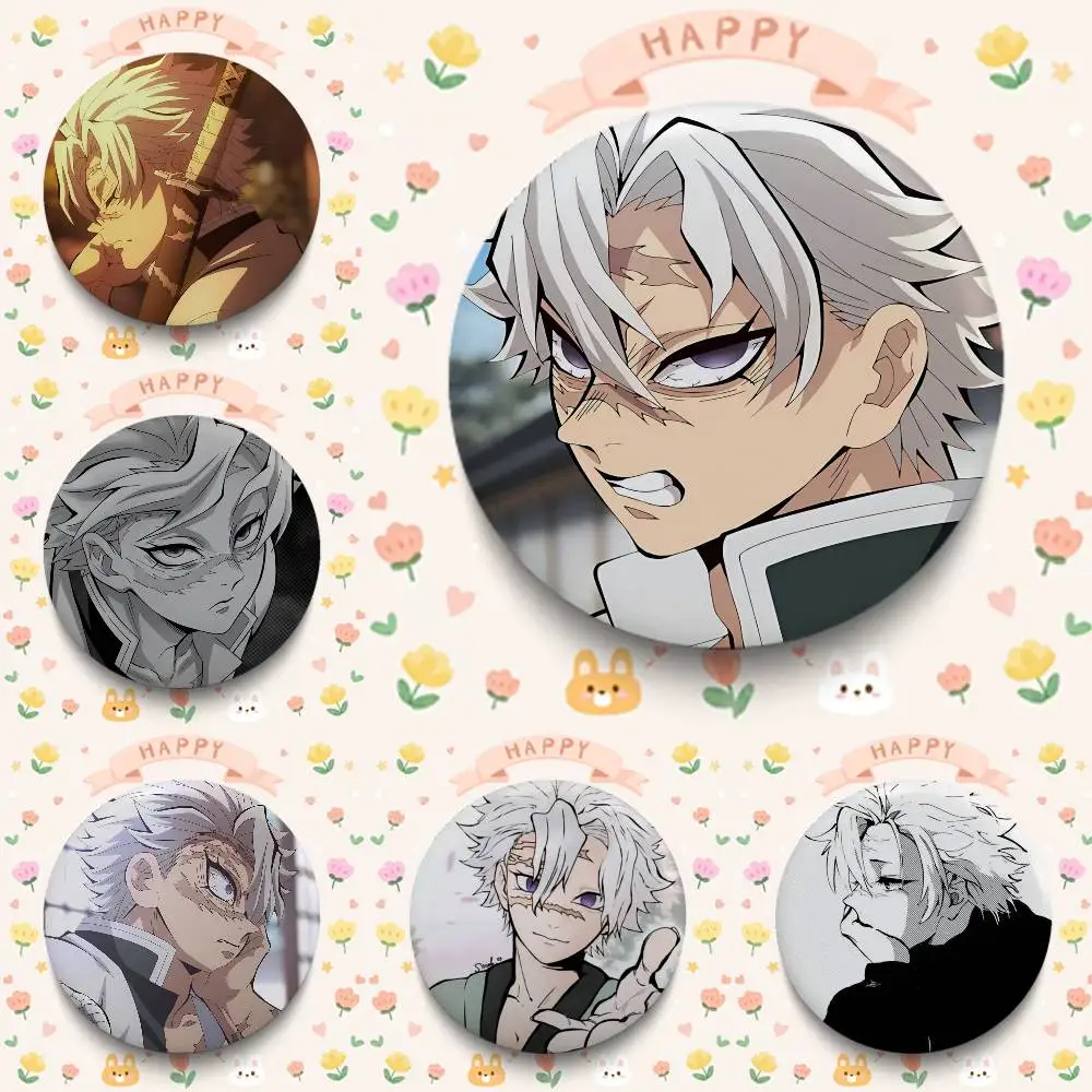 1pc Cute S-Shinazugawa SanemiS Badges Button Round Creative Pin Brooch Badge Bag Decor Accessories Fans Collect Friends Gifts