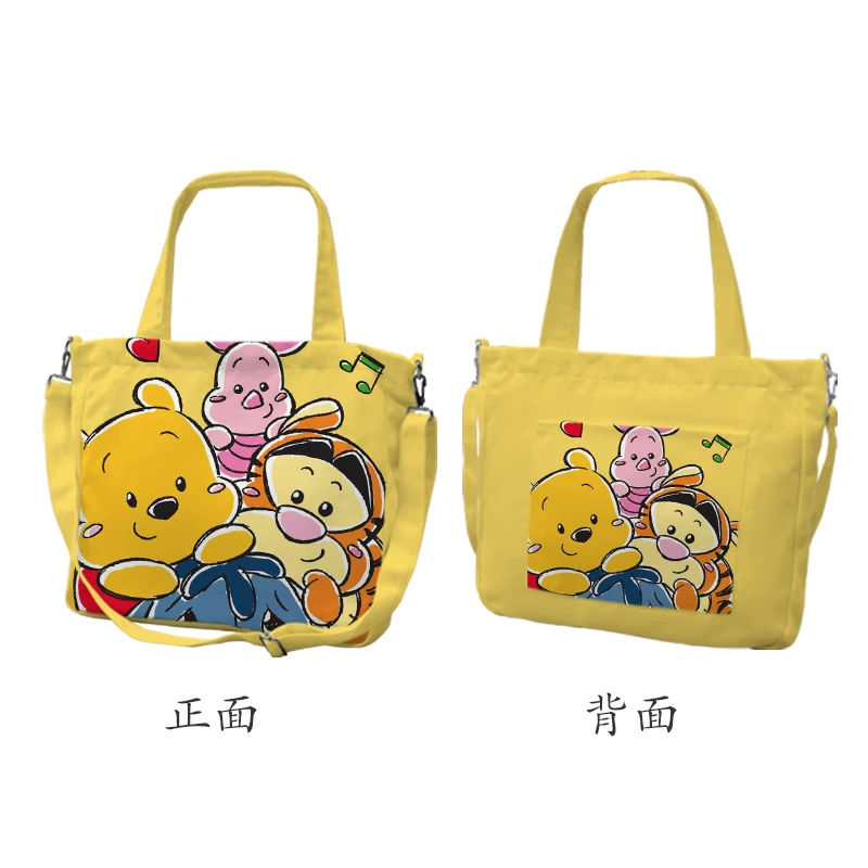 disney winnie pooh personalizado cartoon bolsala de compras anime bolsas de ombro bolsa de armazenamento casual presente x8841 01