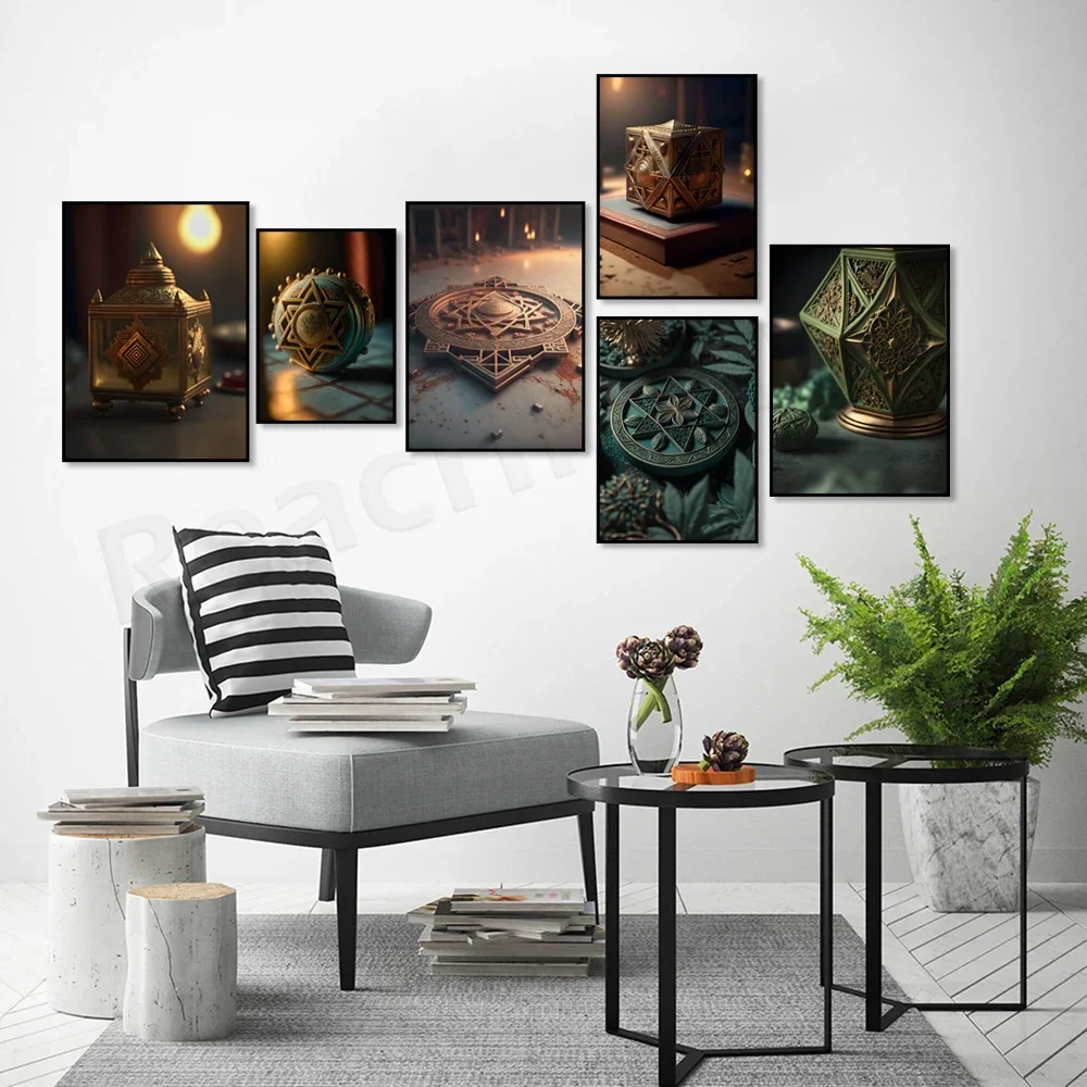 Zen-inspired wall art mandala - Yoga Buddha image abstract Zen canvas poster - Home decor art piece