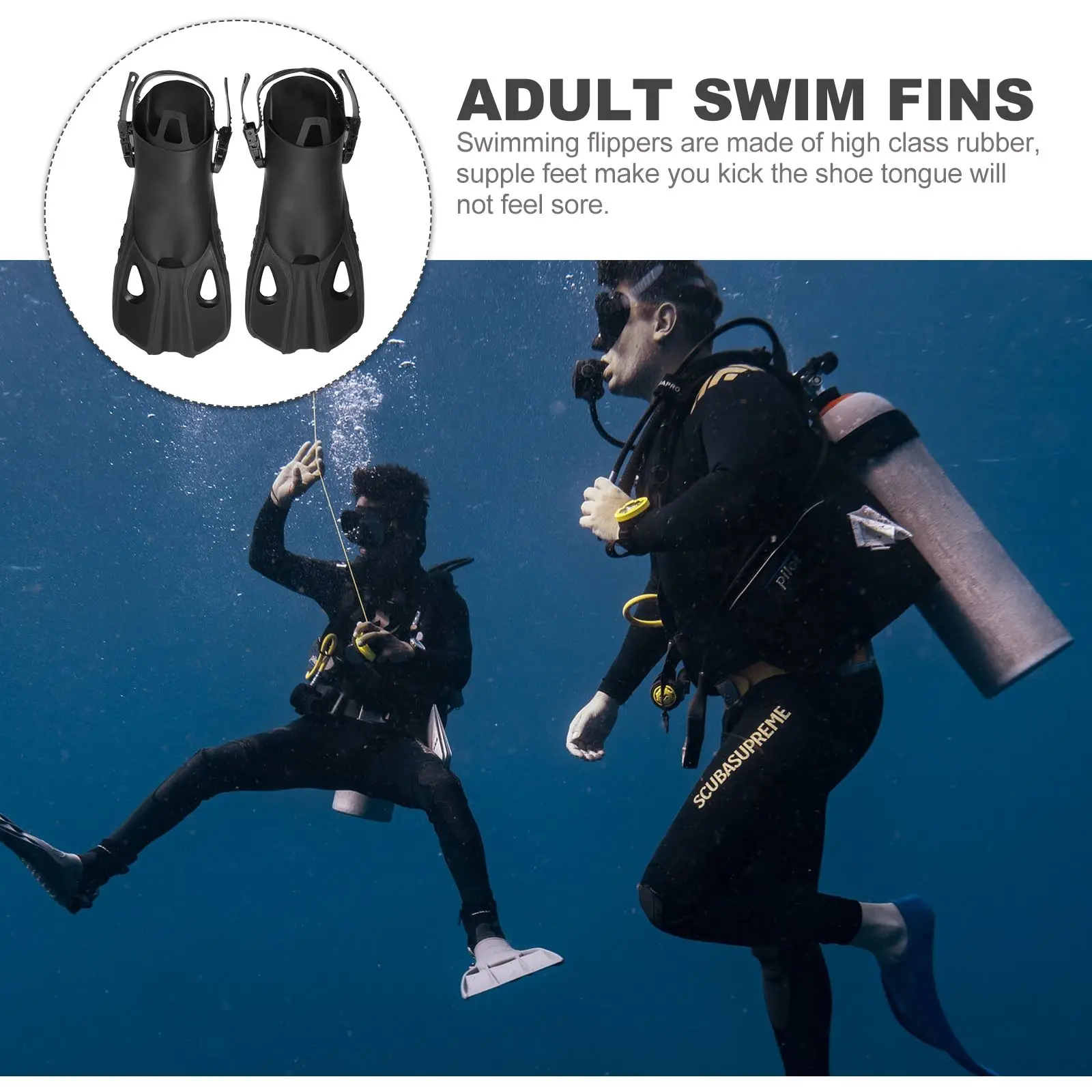 1 Pair of Adult Swim Fins Swimming Training Fins Diving Swim Fins Diving Exclusive Fins Fins for Diving Fins Diving Supplies