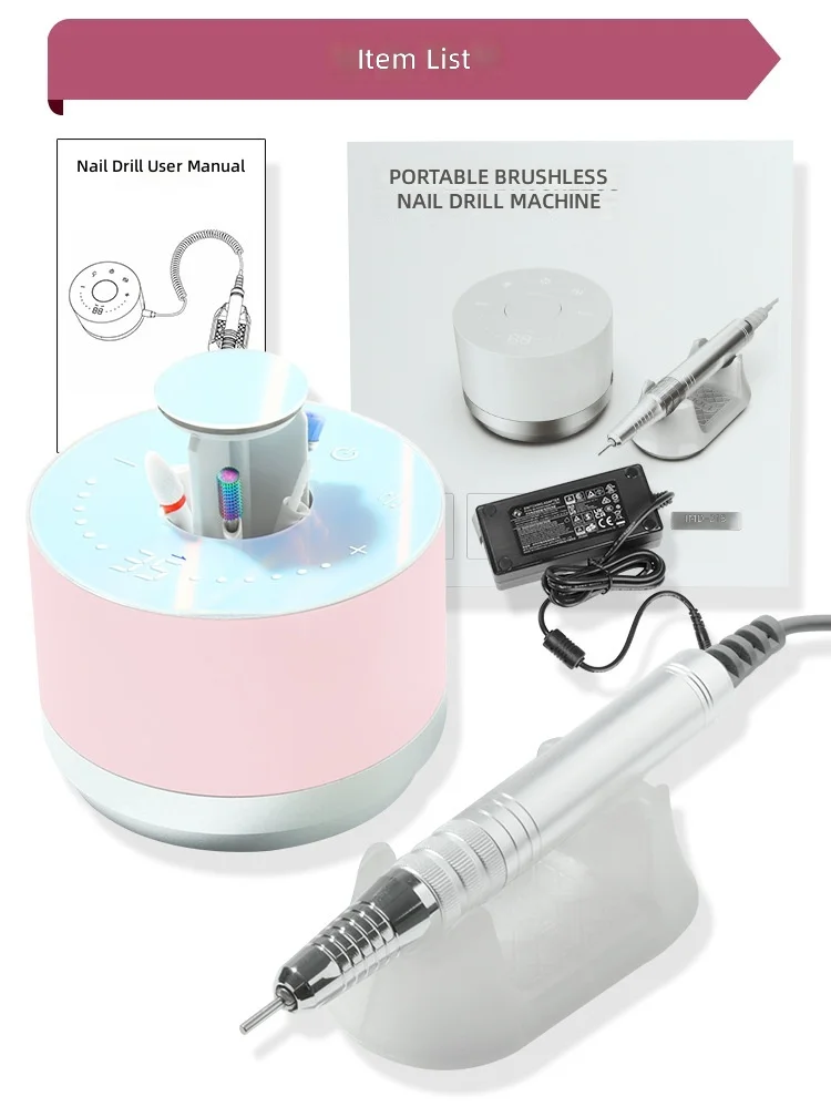 Nail Polish Remover & Buffer Machine,35000 RPM Electric Nail Drill,Quiet Low-Noise Manicure Tool,Professional Nail Art Equipment