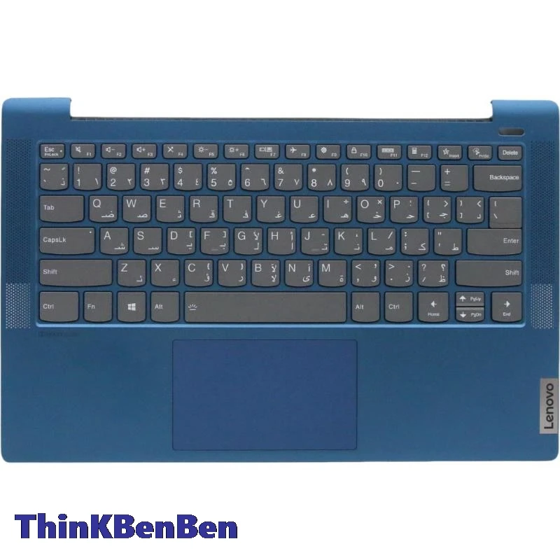 ARA Arabic Blue Keyboard Upper Case Palmrest Shell Cover For Lenovo Ideapad 5 14 14IIL05 14ARE05 14ALC05 14ITL05 5CB1A13566