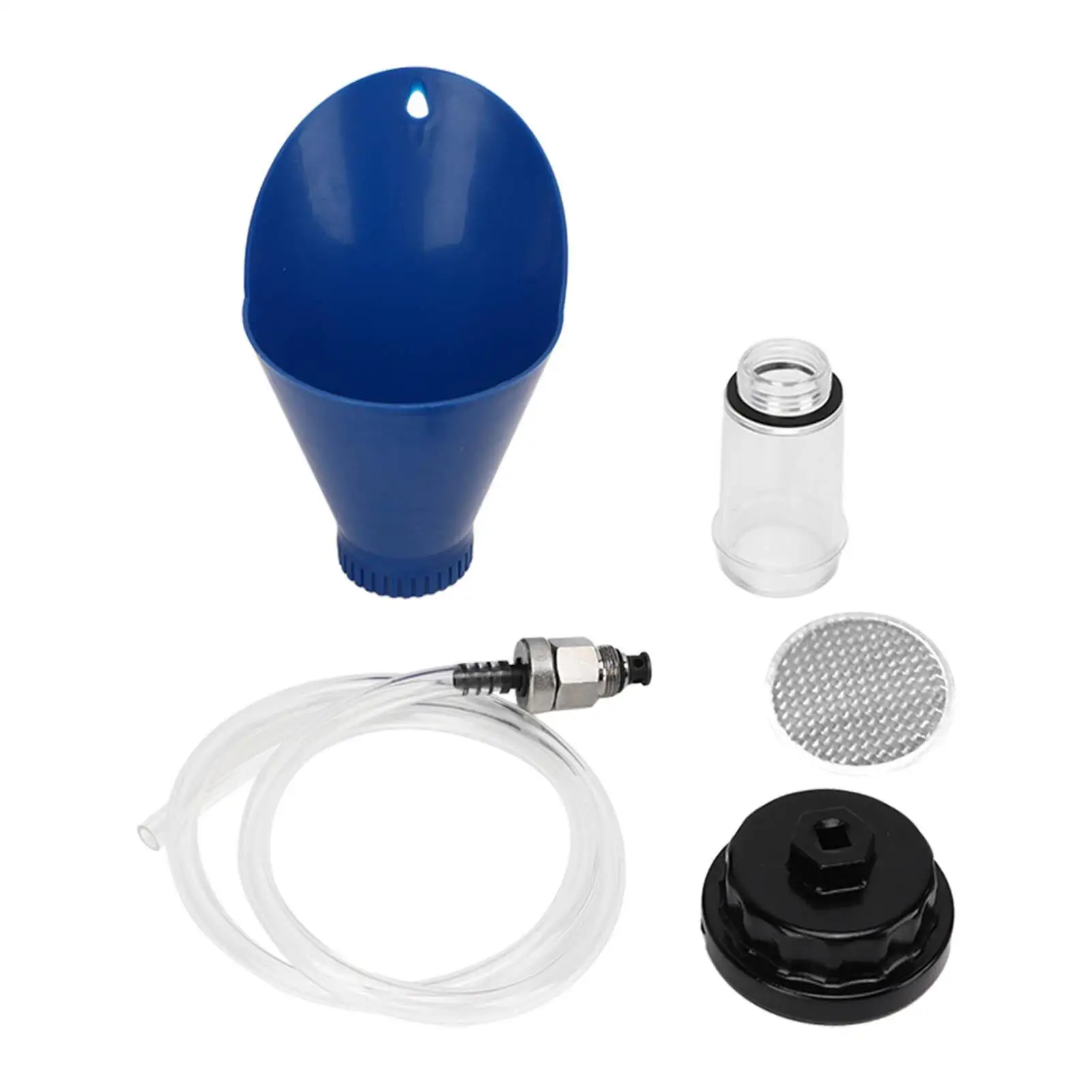 

Engine Oil Funnel Set Wide Open Engine Refuelling Tool High Flow Transparent Tube Fast Refilling with Tube Wrench for car