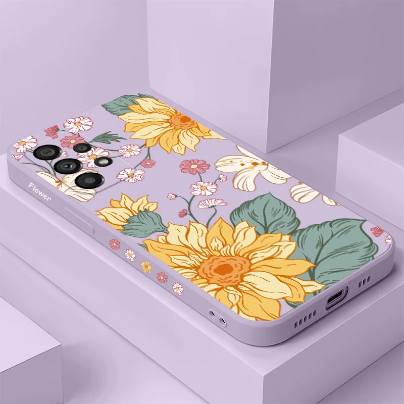 

Autumn Daisy Case For Samsung Galaxy A73 A53 A33 A23 A13 A03 A72 A52 A52S A32 A22 A12 A02 A02S A71 A51 A31 A21S 4G 5G Cover