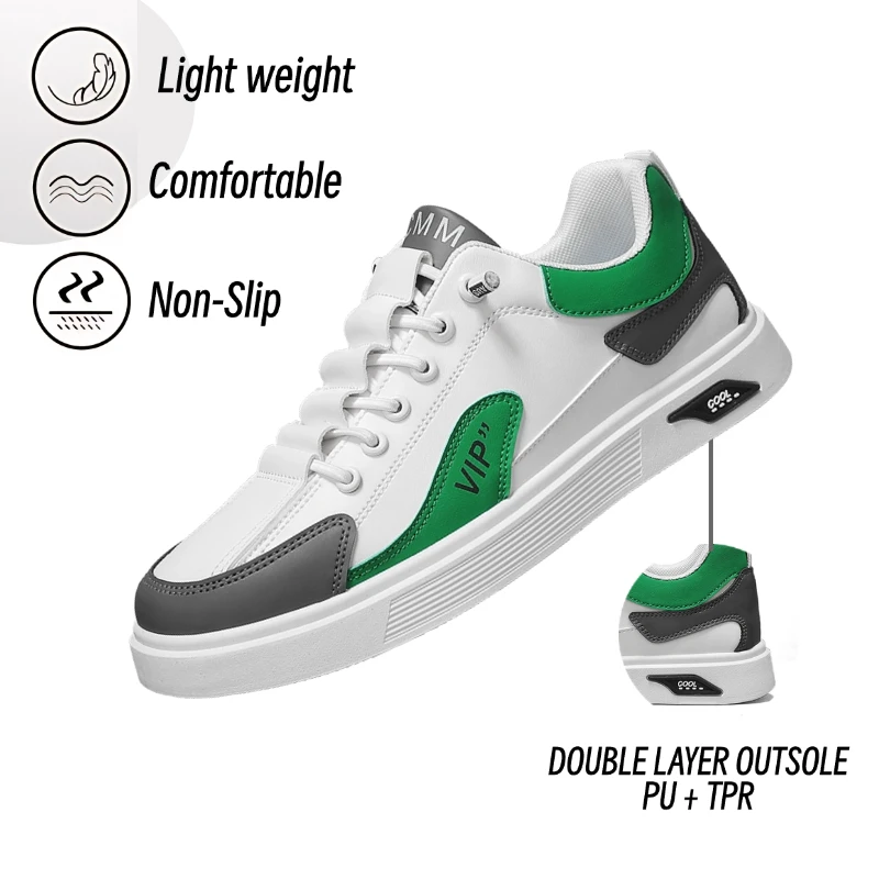 

LIVEDAY Men's Luxury Low-Soled Leather Shoes Spring Autumn Fashion Casual Running Sports Trendy Handsome Men's Footwear