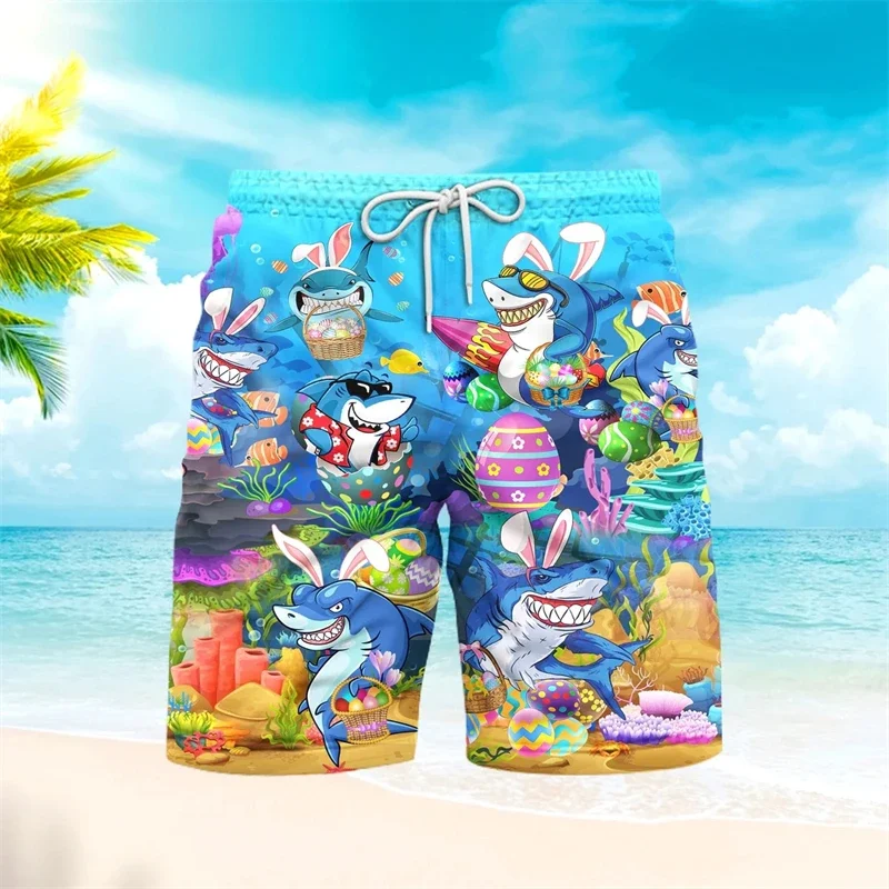 

Animal fish 3d men's shorts, Marine life graphic beach children's shorts, casual sport pants, fashionable Hawaiian swimsuits