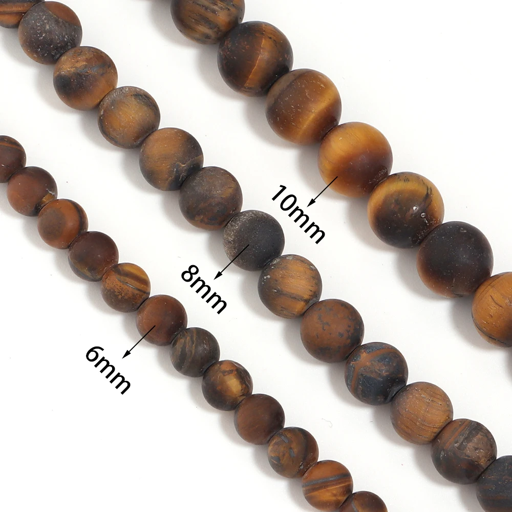 36-60 Stück 6/8/10mm Runde Matte Natursteinperlen Amazonit Türkis Quarz Lose Perlen DIY Armband Halskette Schmuckherstellung – Detail 1