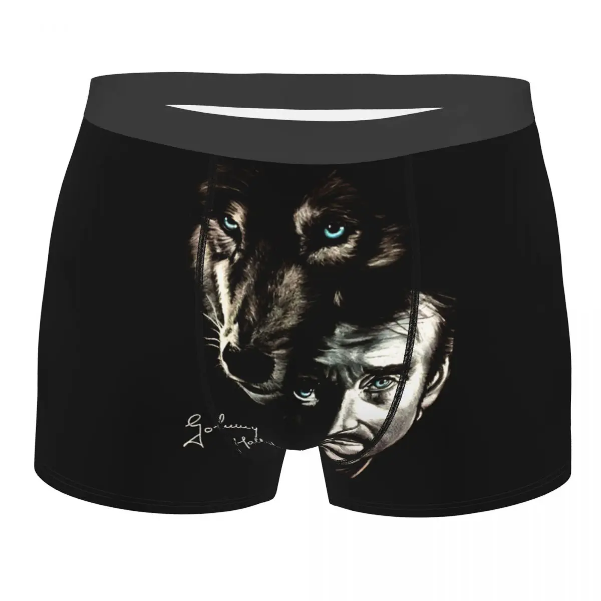 

Custom Johnny Hallyday French Rock Singer Underwear Men Stretch Boxer Briefs