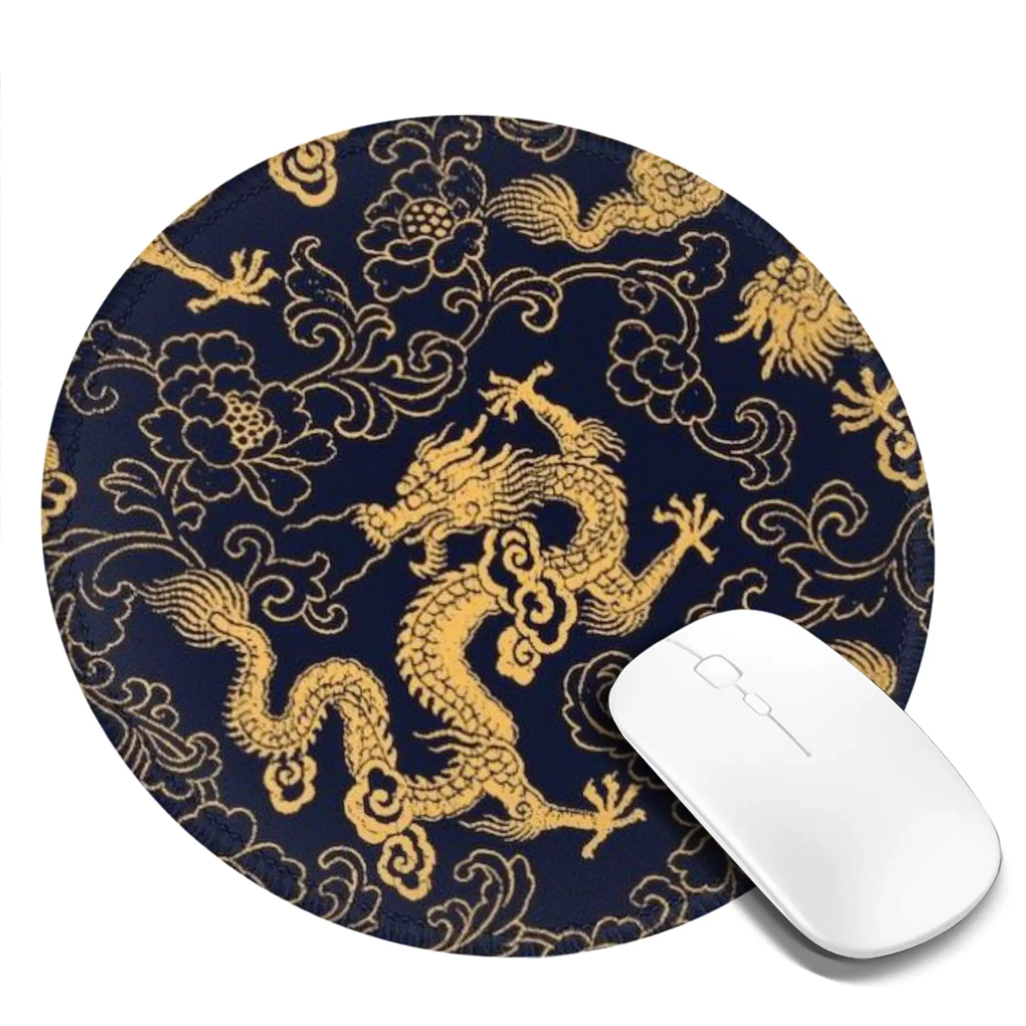 Chinese Traditional Golden Dragon Mouse Pad Computer Keyboard Mouse Mat Gaming PC Laptop Desk Mat Office Accessories Table Mats