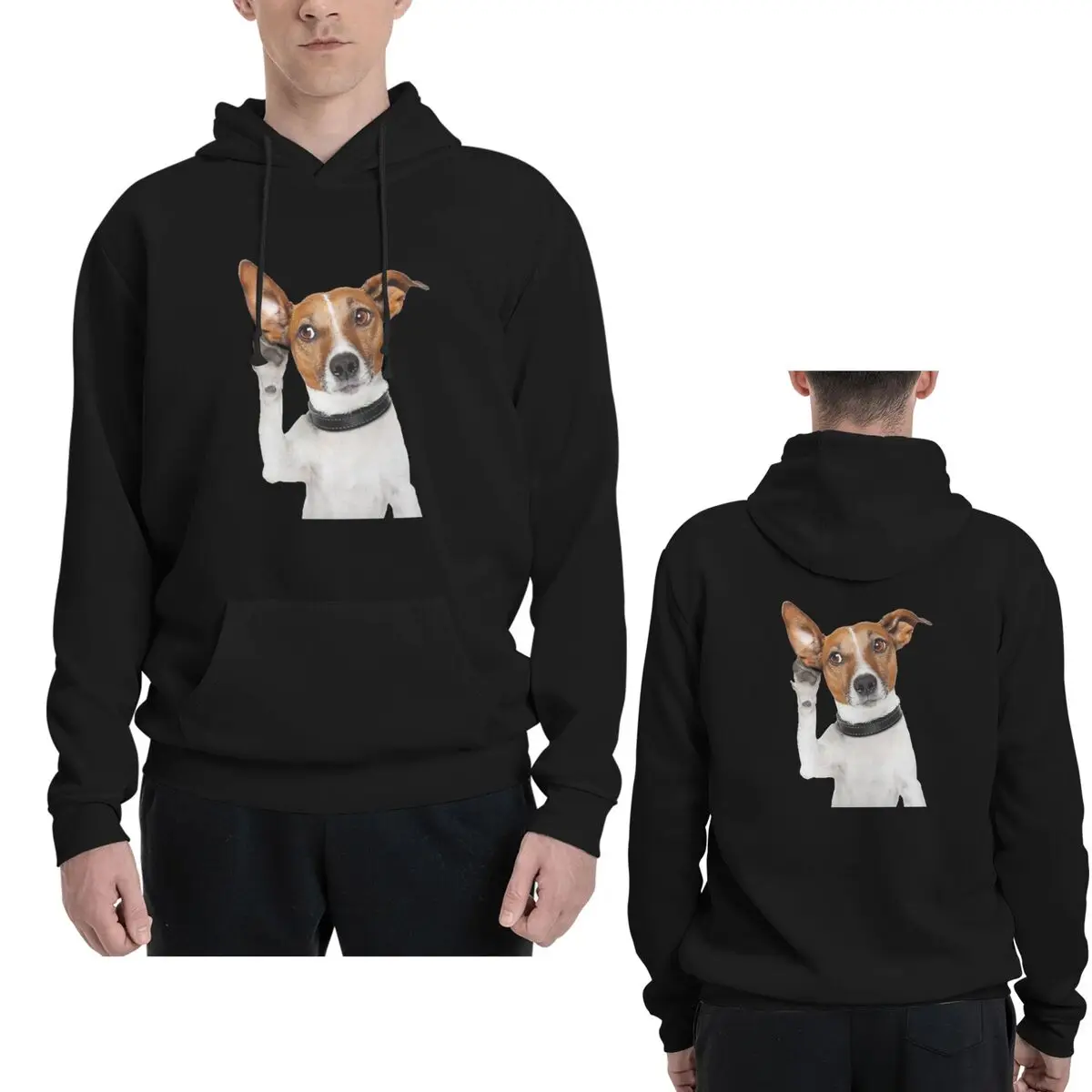 

Забавная толстовка с капюшоном для собак Джек-рассел-терьера, пуловер в стиле хип-хоп, осень-зима, мужская и женская толстовка, топы с длинными рукавами