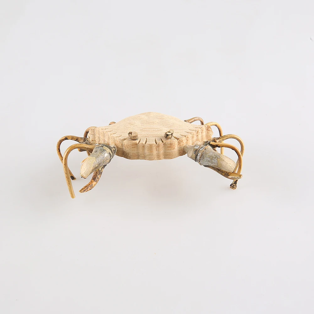 Real Bamboo Crab Handicrafts Children Birthday Gifts Small Animal Toddlers Preschool Montessori Education Kids Learning diy Toy