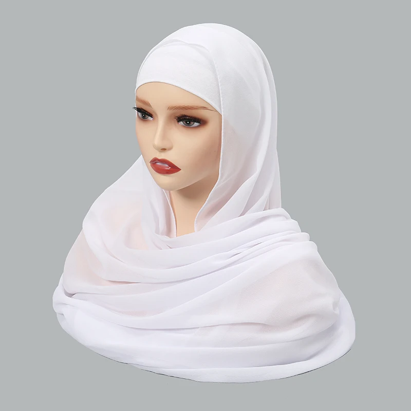 2 Stuks Hotsale Katoen Hijab Undercap Sjaal Vrouw Moslim Hijab Innerlijke Effen Kleur Elastische Hoed Islam Tulband Zachte Hoofdband hoofd Sjaal