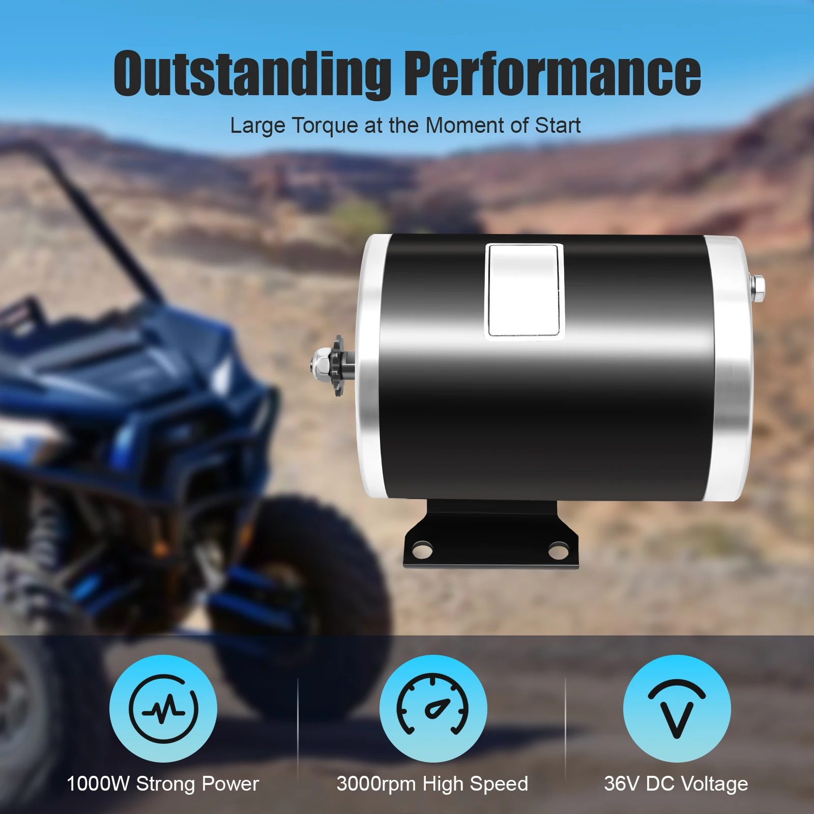 

1000w Brush Motor, Dc Brushed Motor, For Electric Bicycle, Four-Wheel Motorcycles and Etc. , Maximum Speed up to 3000rppm