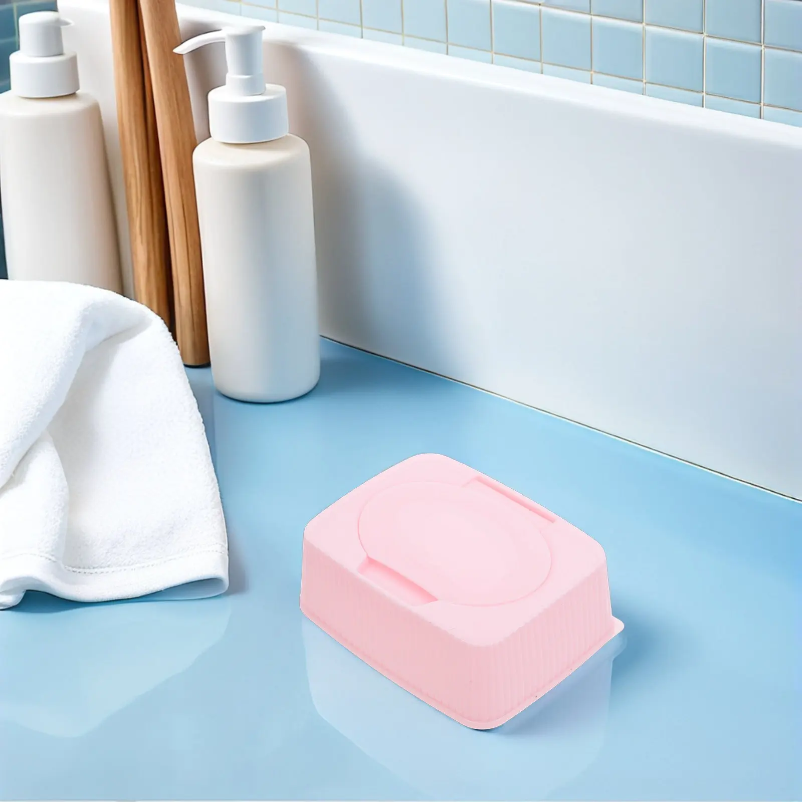 3Pcs Baby Wet Wipes Storage Container Refillable Plastic Diaper Wipe Case Portable Dustproof Flip Top Compact Tissue Holder