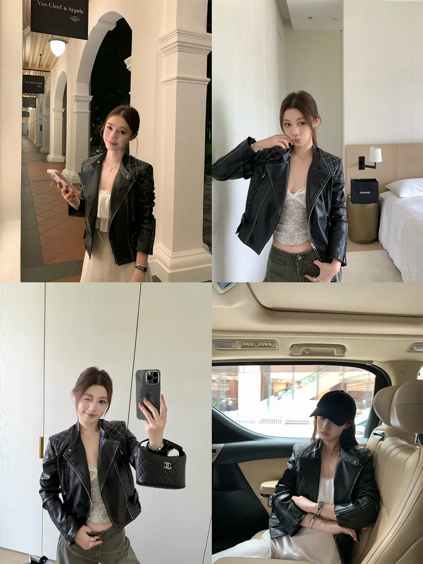 Damska kurtka skórzana Slim Fit z metalowym zamkiem błyskawicznym, wiosenna, luźna, z poliestru i PU, krótka.