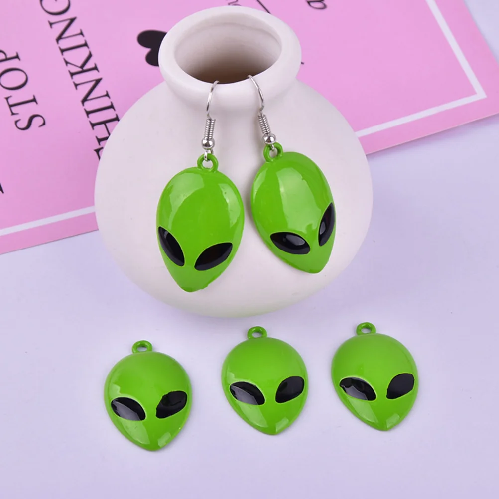 10Pcs Alien Alloy Charms Bracelet Earring Alien Charms DIY Charms Necklace Making Charms metal charms
