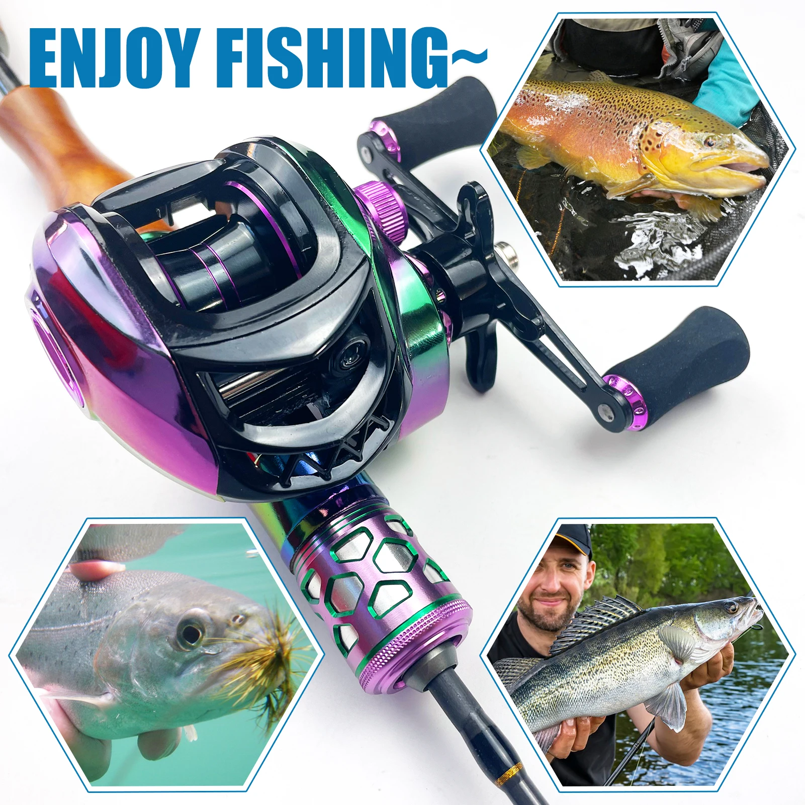 Free Fisher combo de pesca ultraligera con baitcasting y caña de viaje - imagen 5