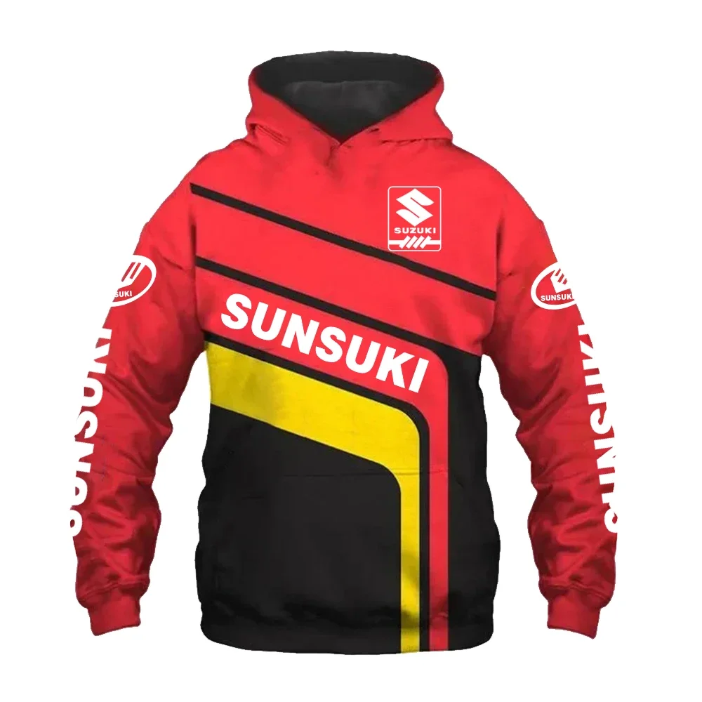 

Men's Hoodies Outdoor Suzuki Motorcycle Enthusiasts Sweatshirts Fashion Pattern 3D Printed Hoodies Autumn and Winter Sports Tops